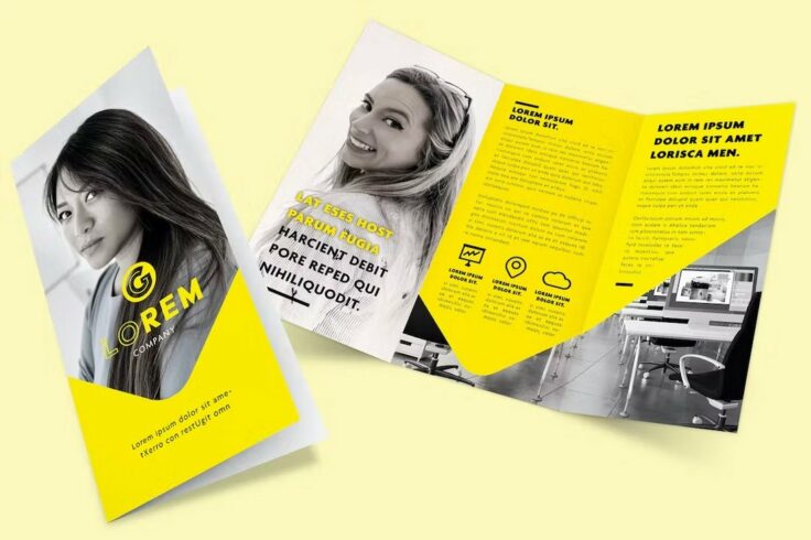 View Information about Yellow Arrow Brochure Template