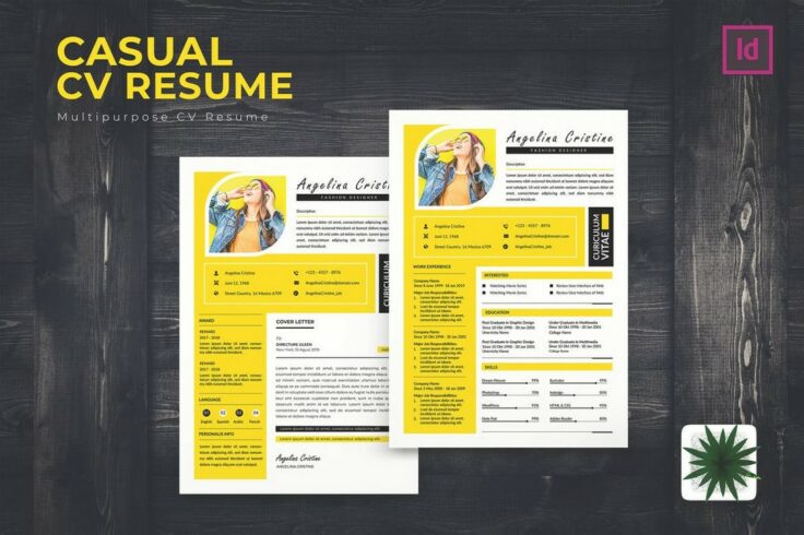 View Information about Bold Yellow Resume Template