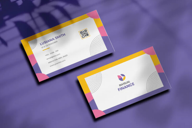 View Information about Colourful Purple Business Card