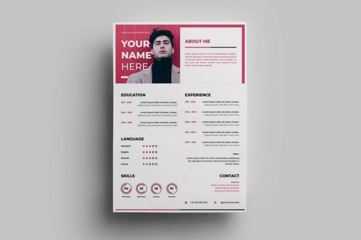 View Information about Red & Black Resume Template