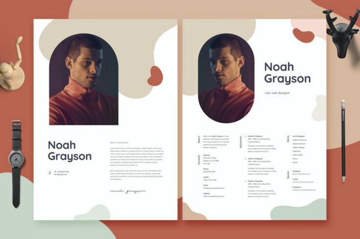 View Information about Colourful Shape Resume Template