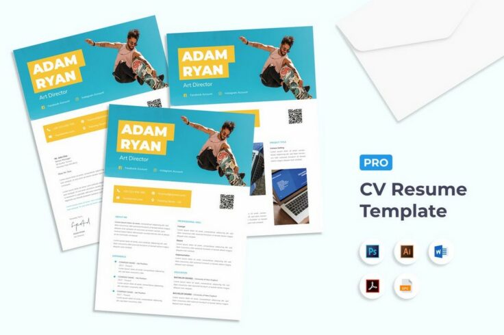 View Information about Trendy CV Resume Template